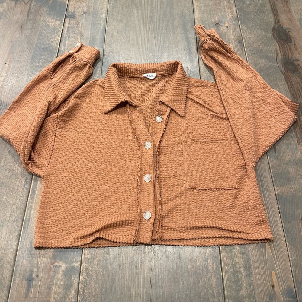 Lelis Collection Women’s Long Sleeve Button Front Light Weight Blouse Top Sz: M